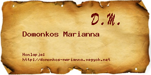 Domonkos Marianna névjegykártya